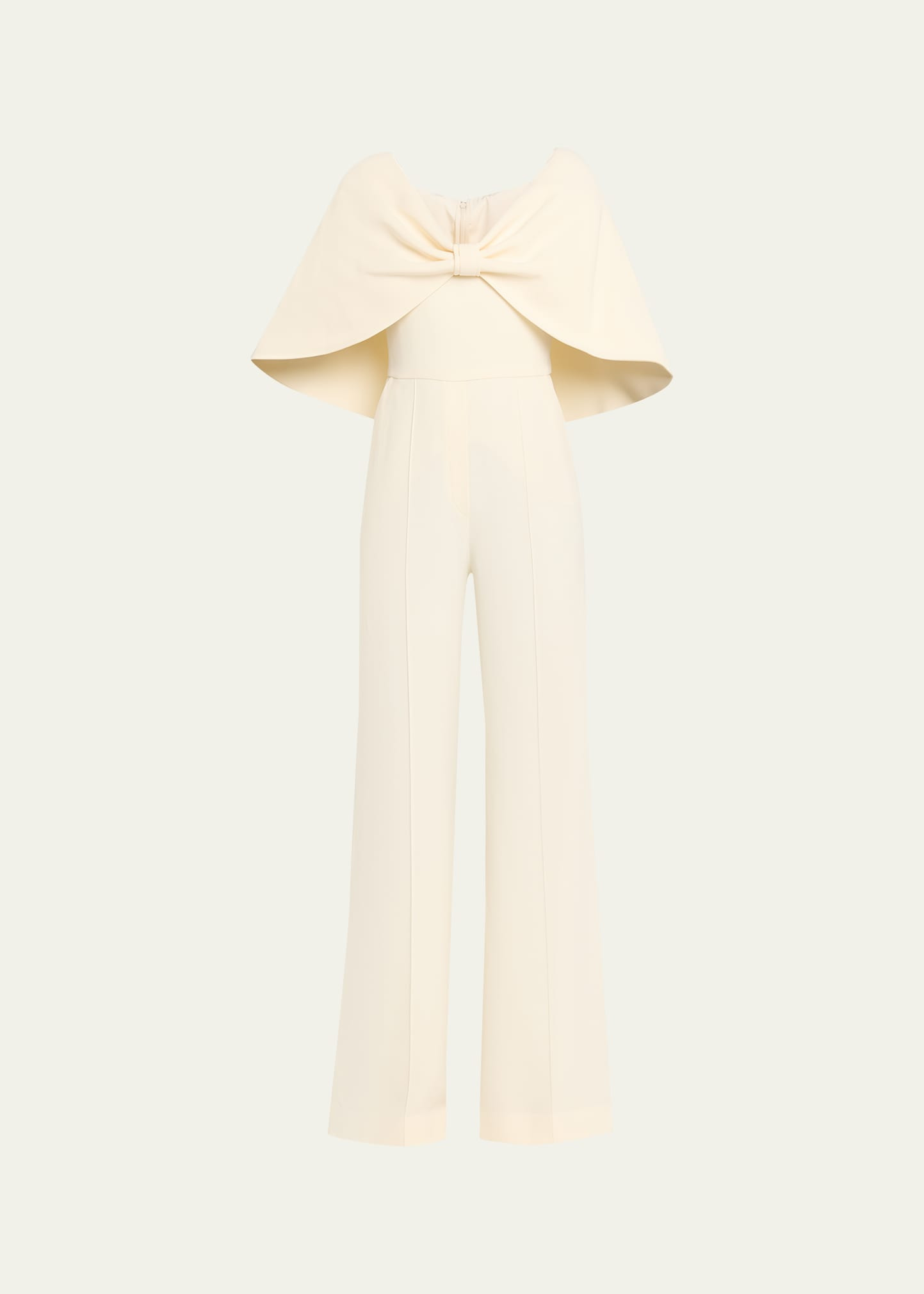 Wide-Leg Cady Cape Jumpsuit - 1