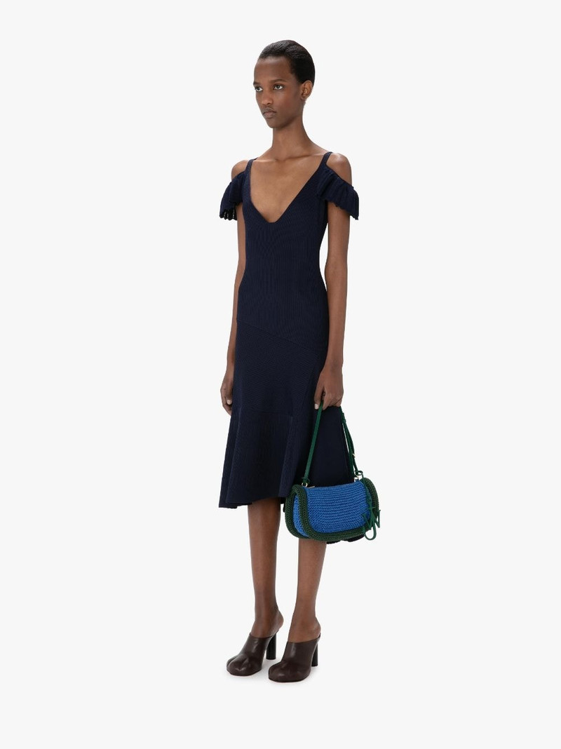 COLD SHOULDER RUFFLE DRESS 4