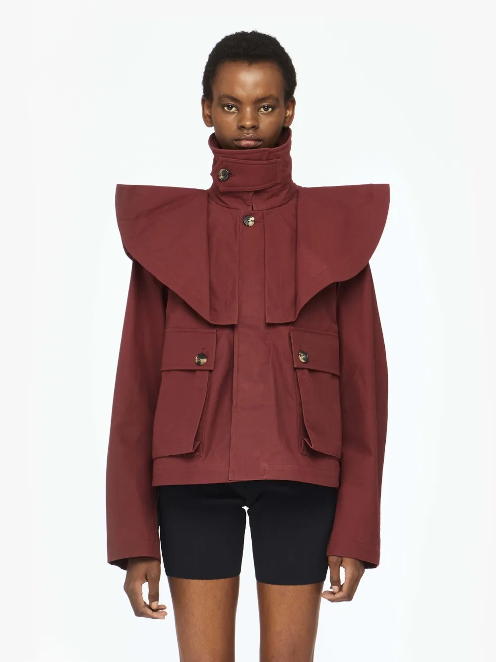 OVERSIZED COLLAR TRENCH JACKET - 2