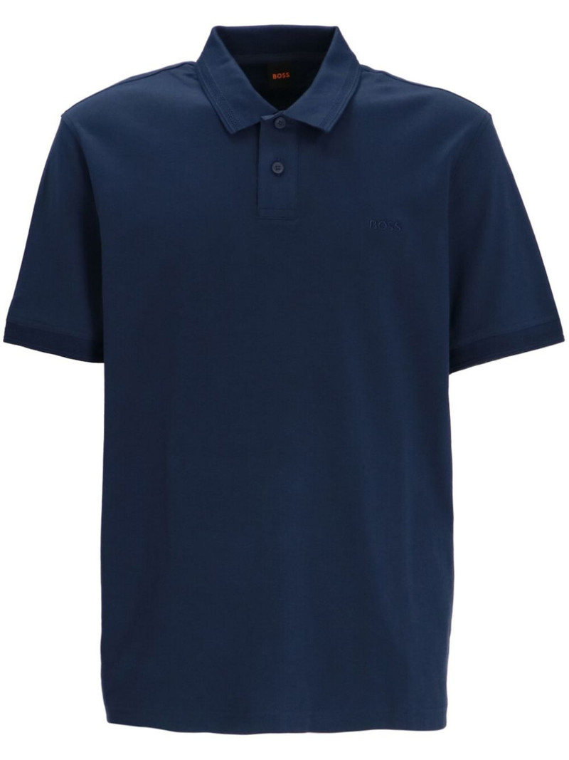 logo-embroidered cotton polo shirt 1