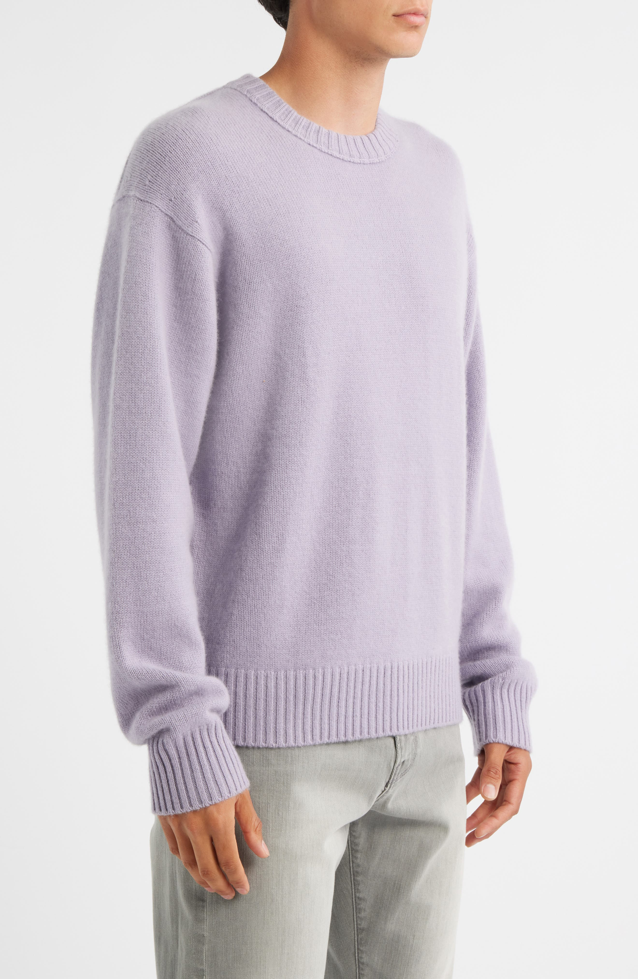 FRAME Cashmere Crewneck Sweater in Old Lavender at Nordstrom - 3