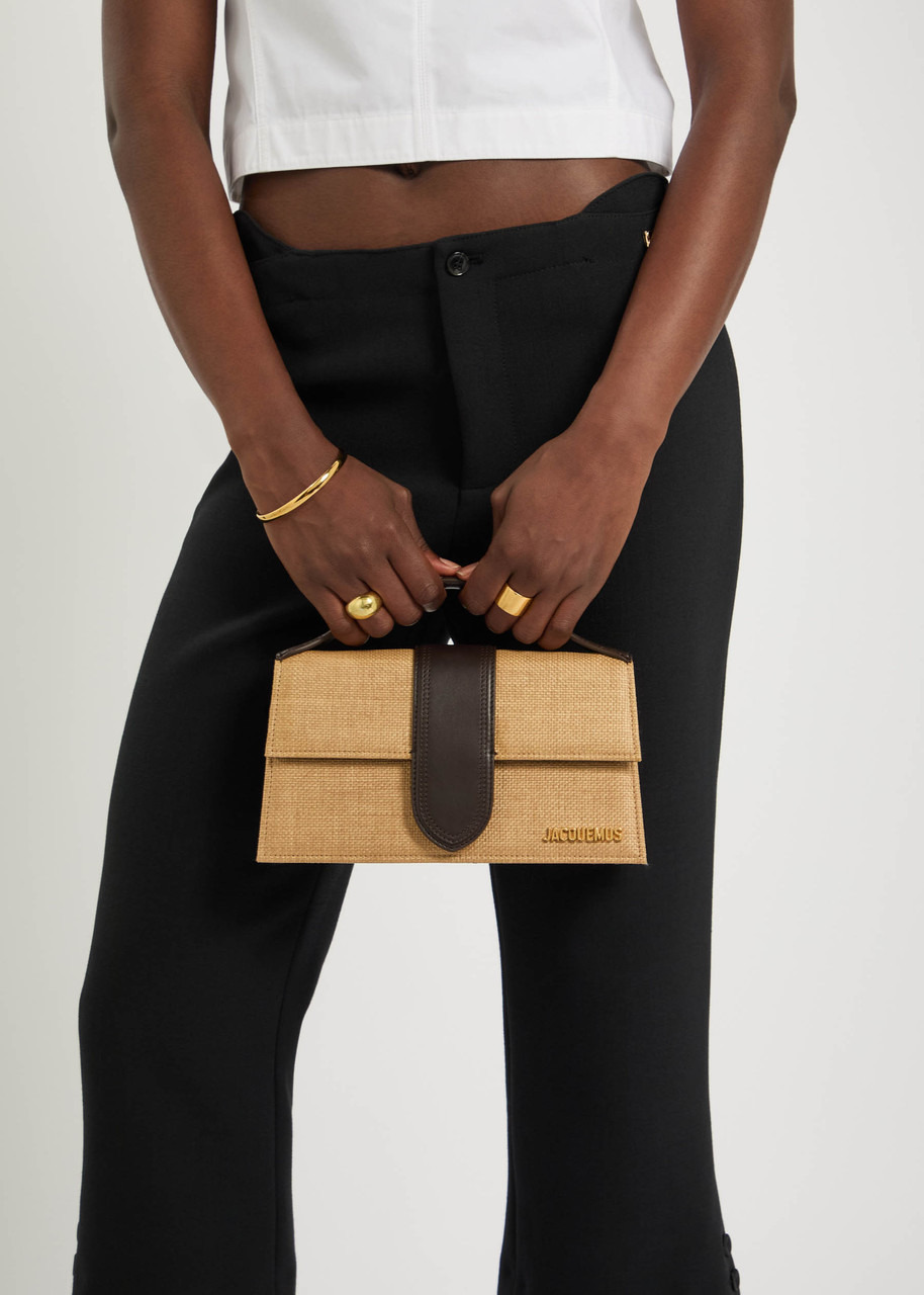 Jacquemus Le Grande Bambino Raffia and Leather top Handle bag - 5