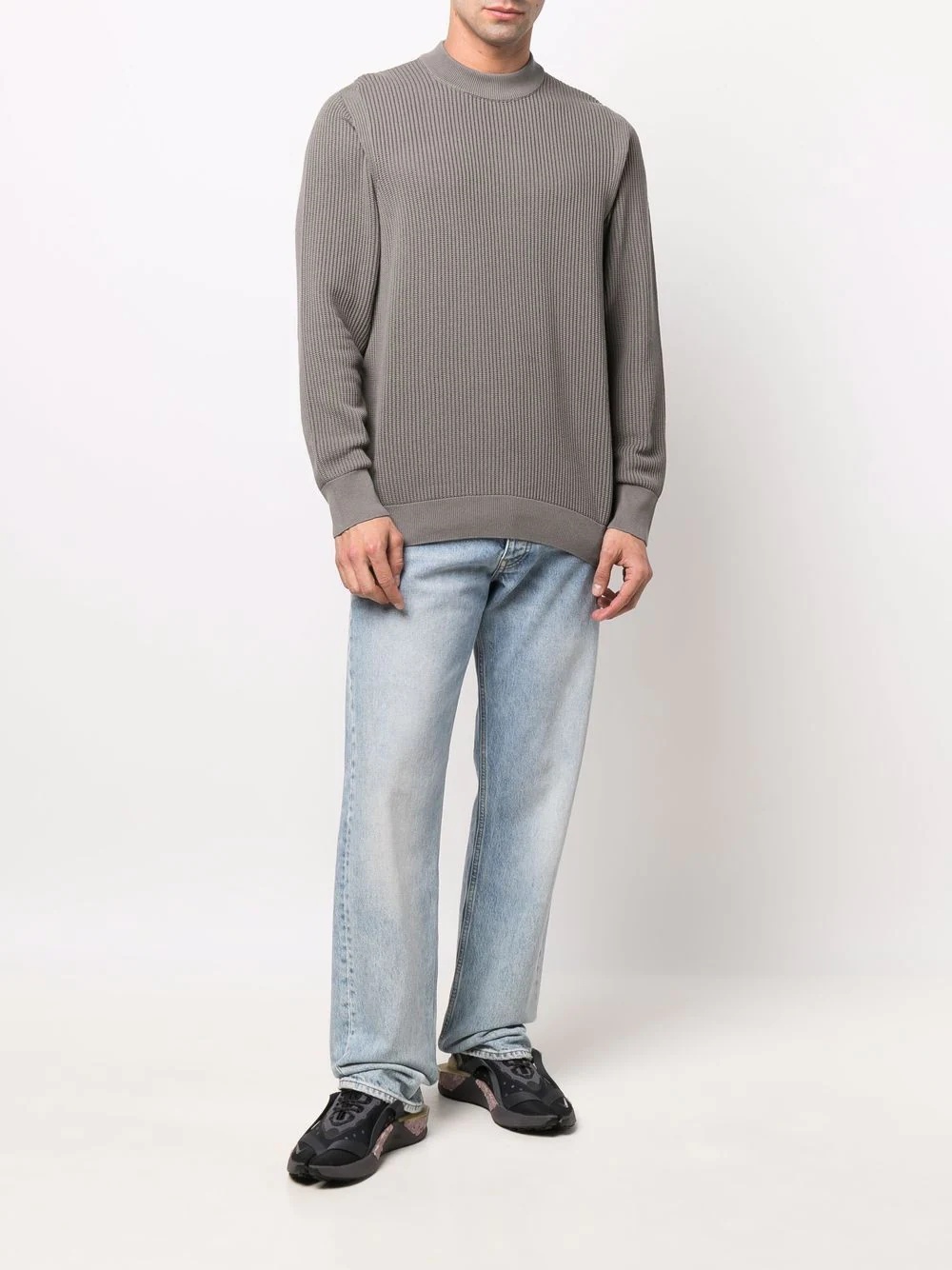 crew-neck knit jumper - 2