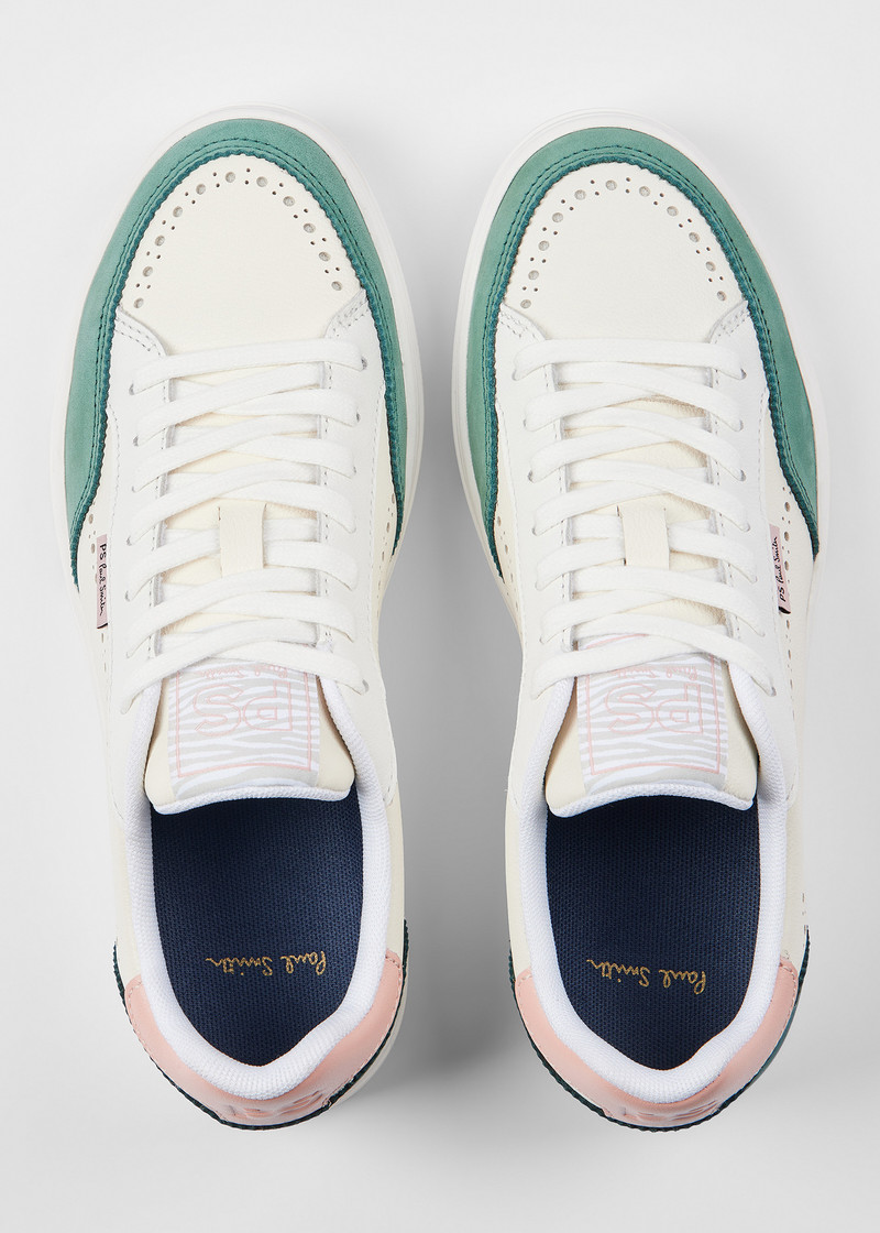 Women's White and Petrol 'Hillstar' Trainers 5