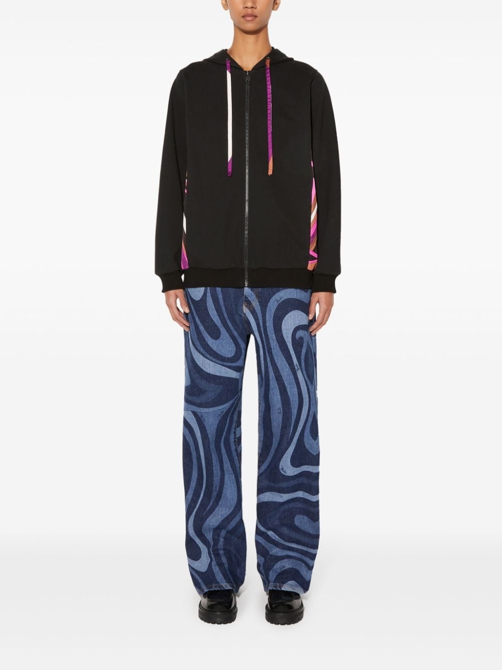 Iride-print hoodie - 2