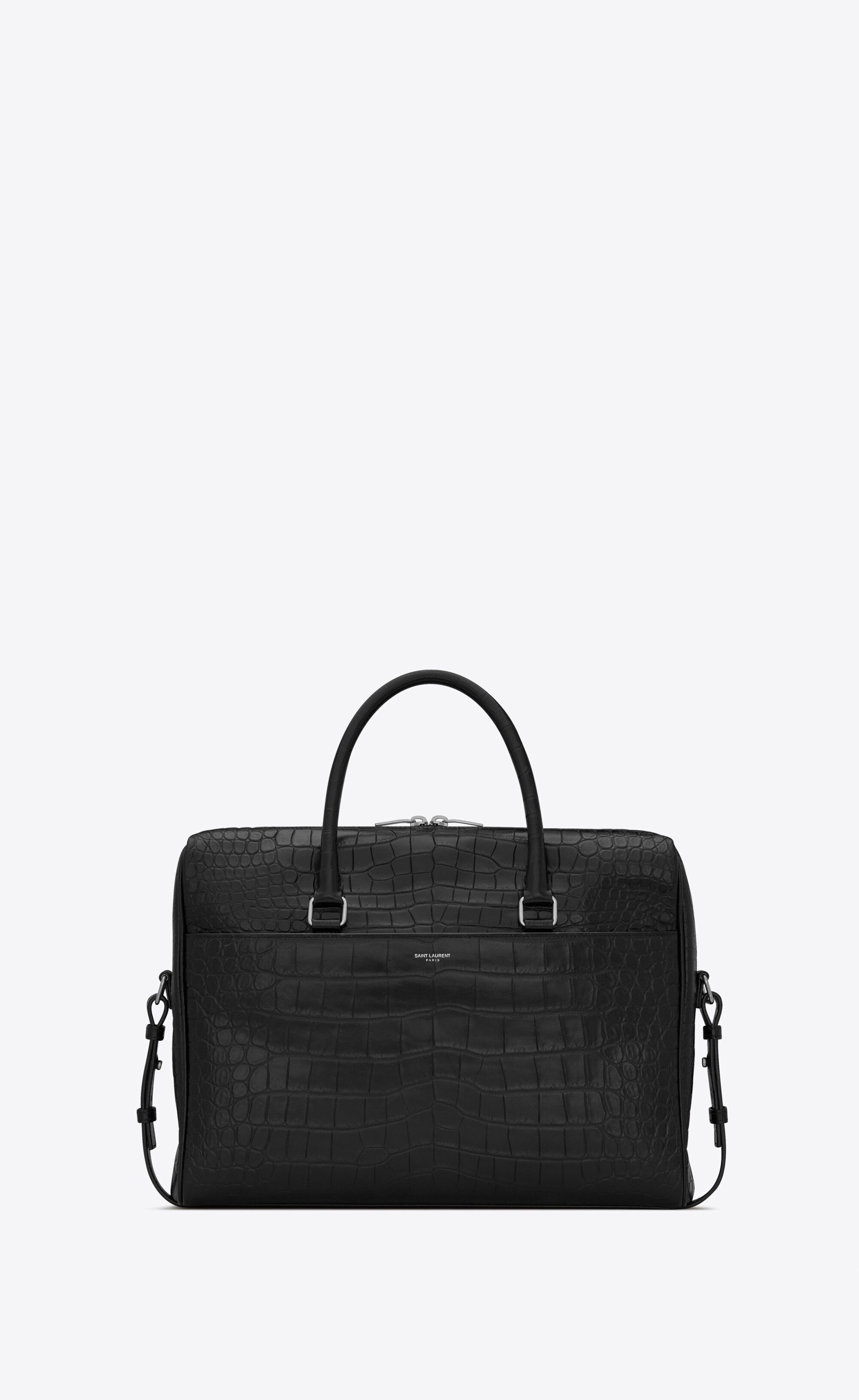 SAINT LAURENT duffle saint laurent briefcase bag in crocodile 