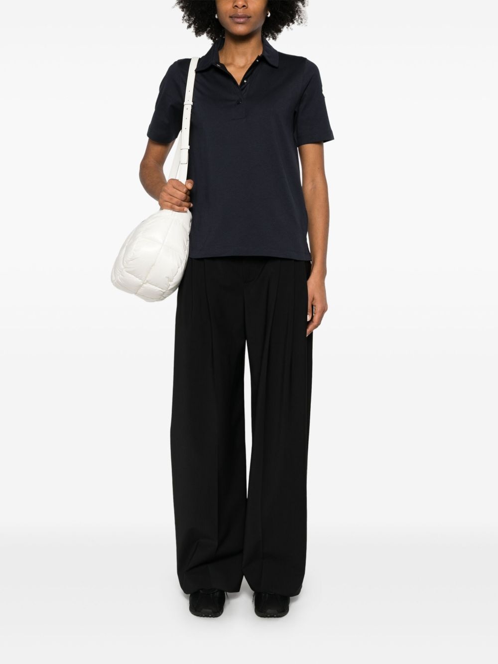 logo-patch polo shirt - 2
