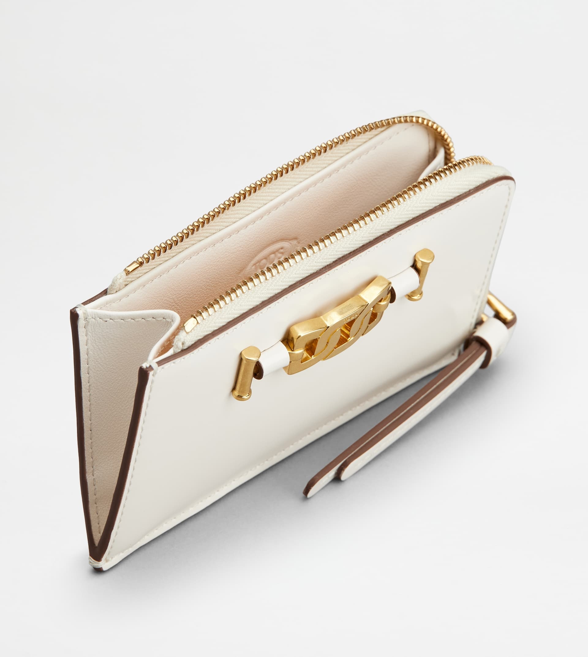 KATE KEY POUCH IN LEATHER - WHITE - 2