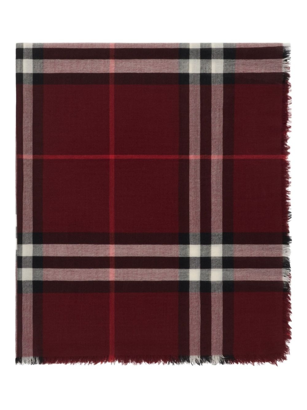 checked wool scarf - 2