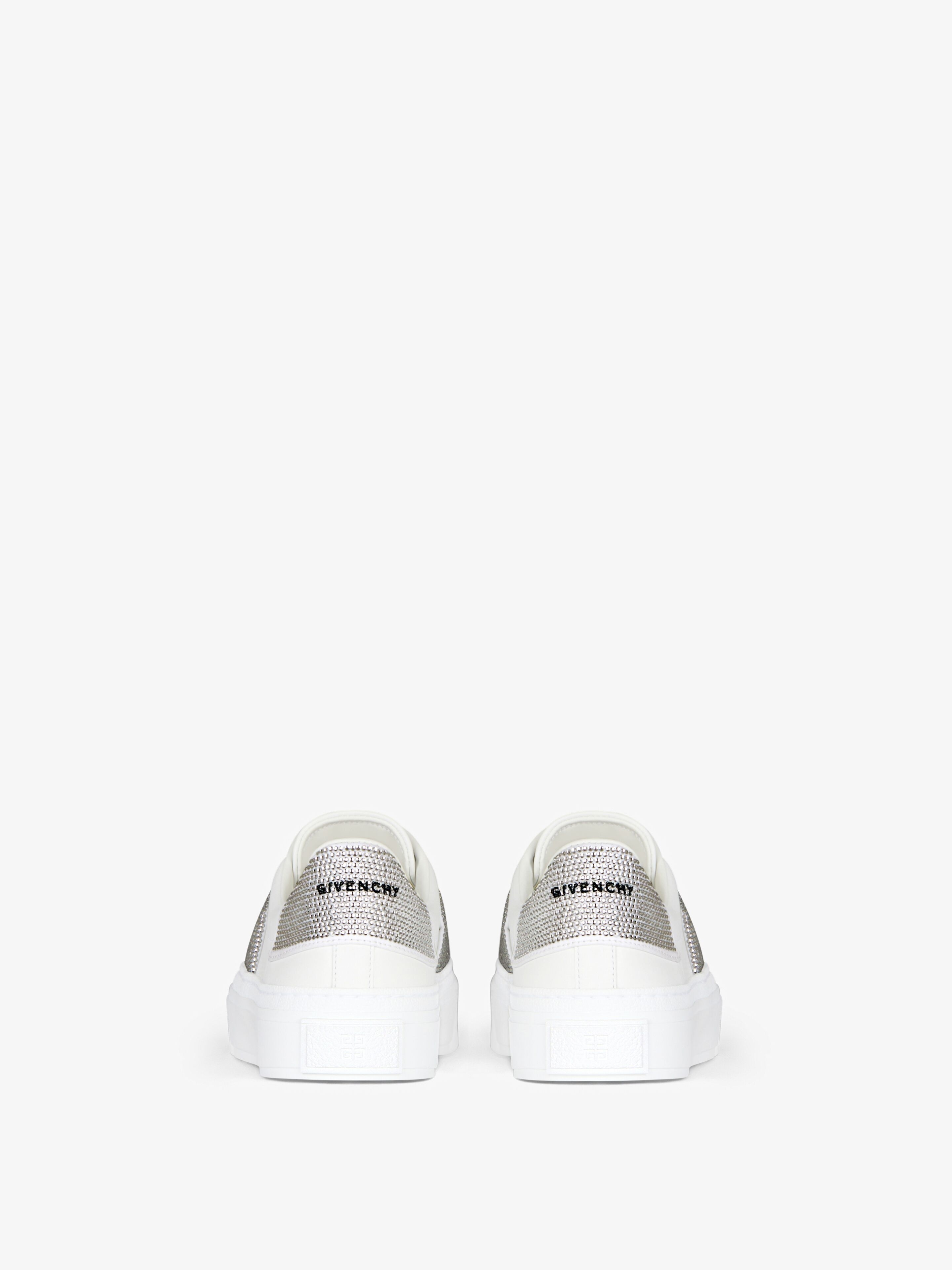 CITY SPORT SNEAKERS IN LEATHER WITH STRASS STRAP - 7