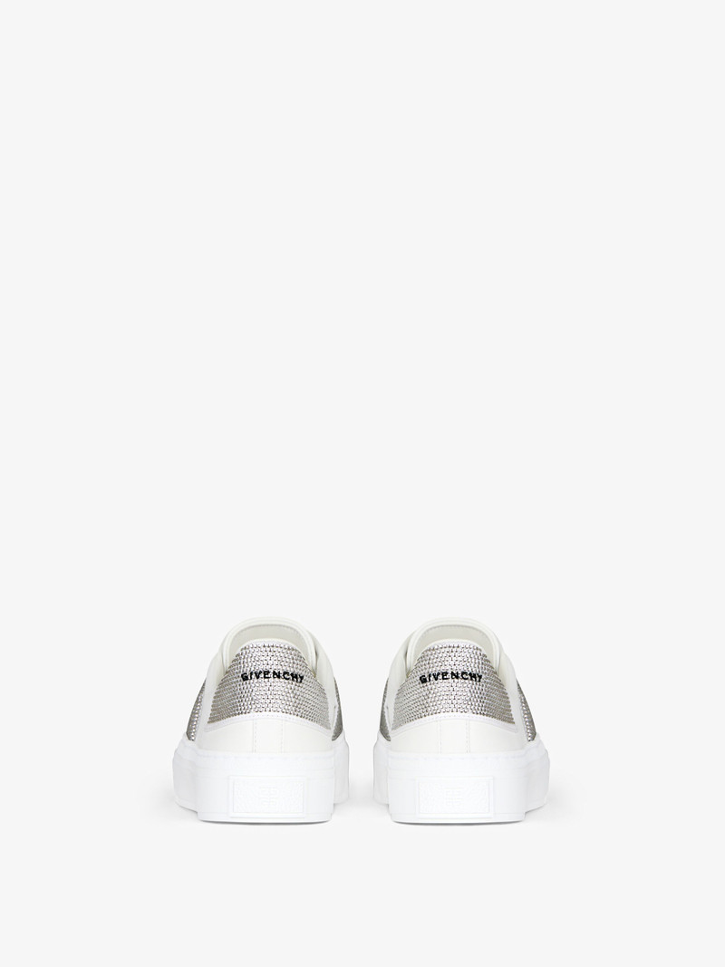 CITY SPORT SNEAKERS IN LEATHER WITH STRASS STRAP 7