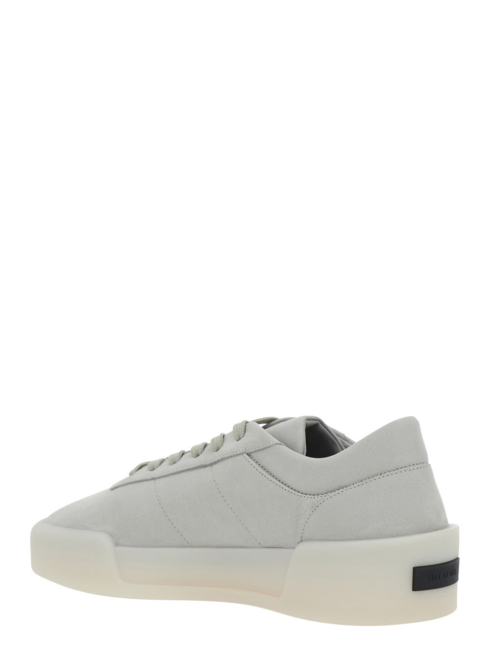 Fear Of God Men 'Aerobic Low' Grey Low Top Sneakers With Logo Patch On The Rear In Leather Man - 3
