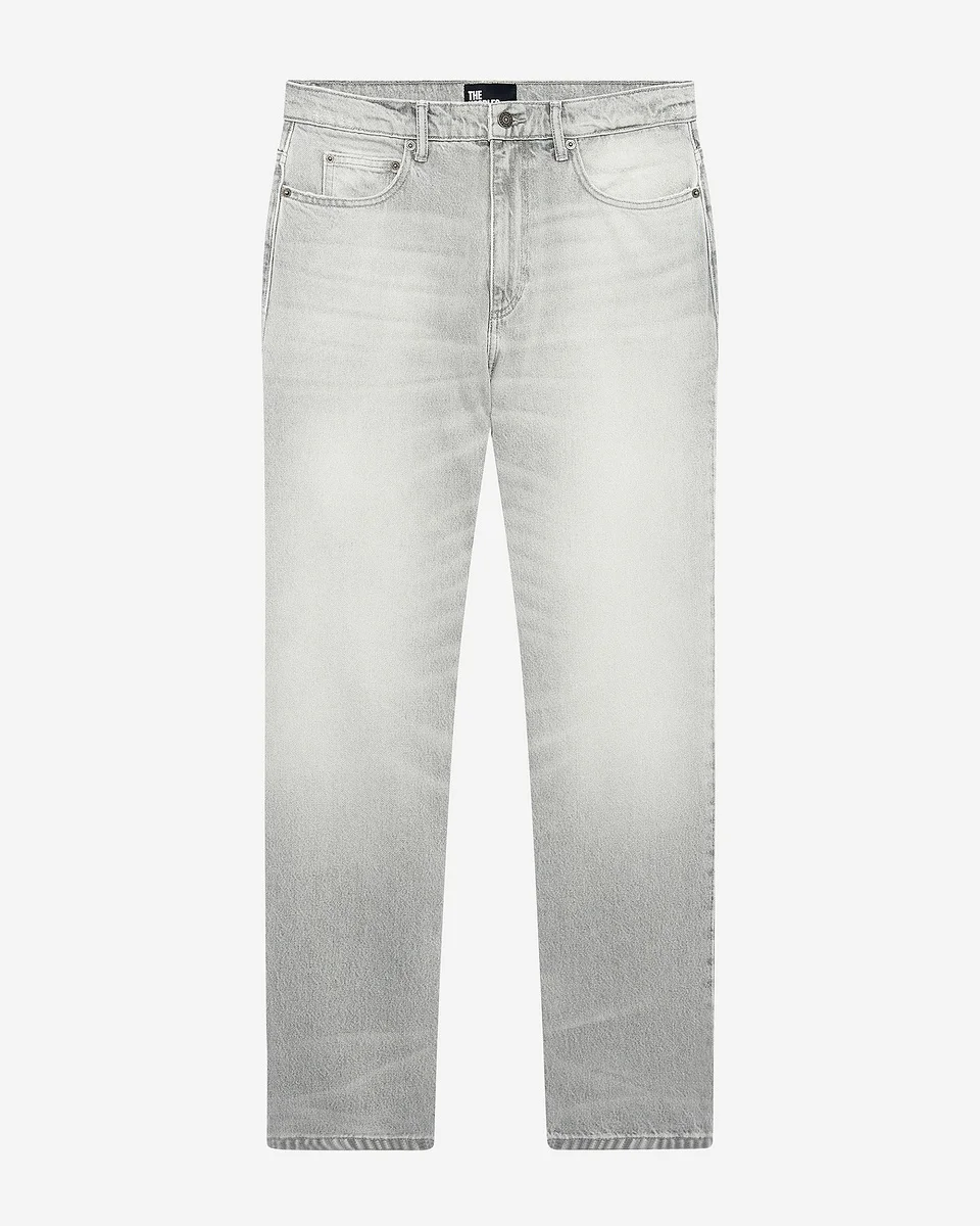 LIGHT GRAY STRAIGHT JEANS - 1