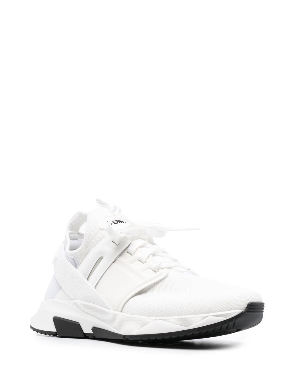 logo-patch lace-up sneakers - 2