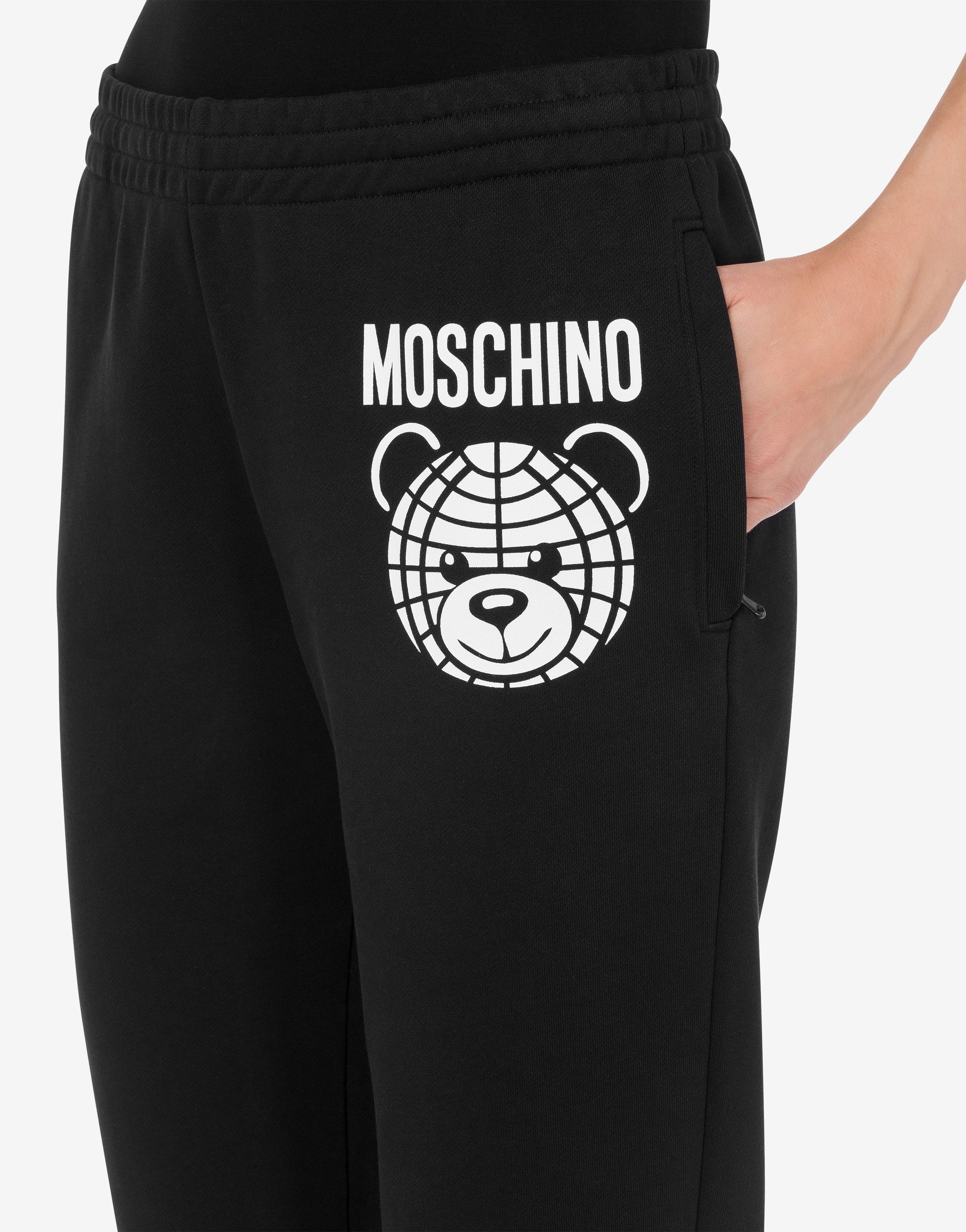 MOSCHINO TEDDY BEAR ORGANIC FLEECE JOGGERS - 4