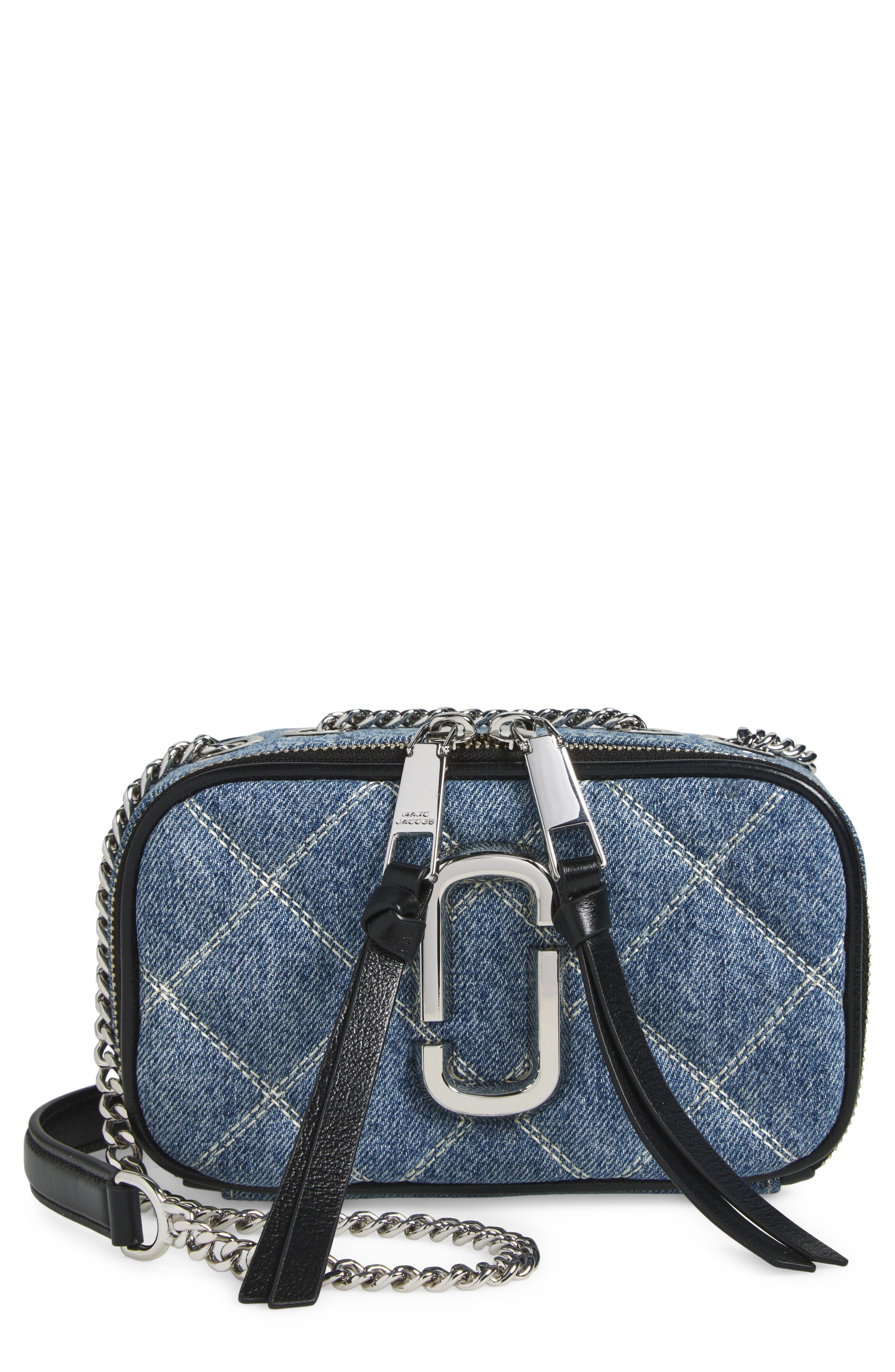 Marc Jacobs The Quilted Denim Softshot Bag in Light Wash Indigo at Nordstrom - 1