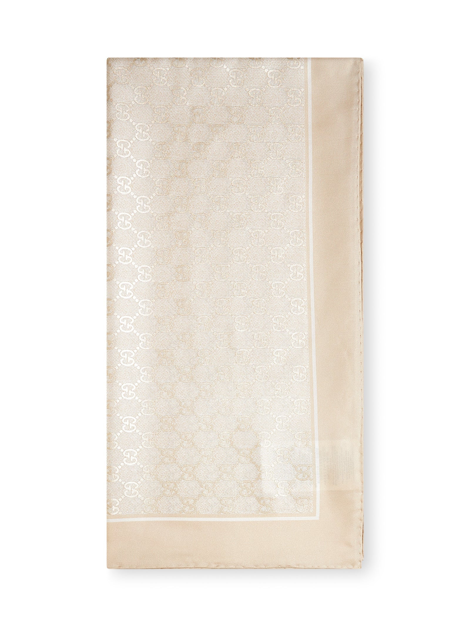 Gucci Women Ivory Gg Silk Carré - 1