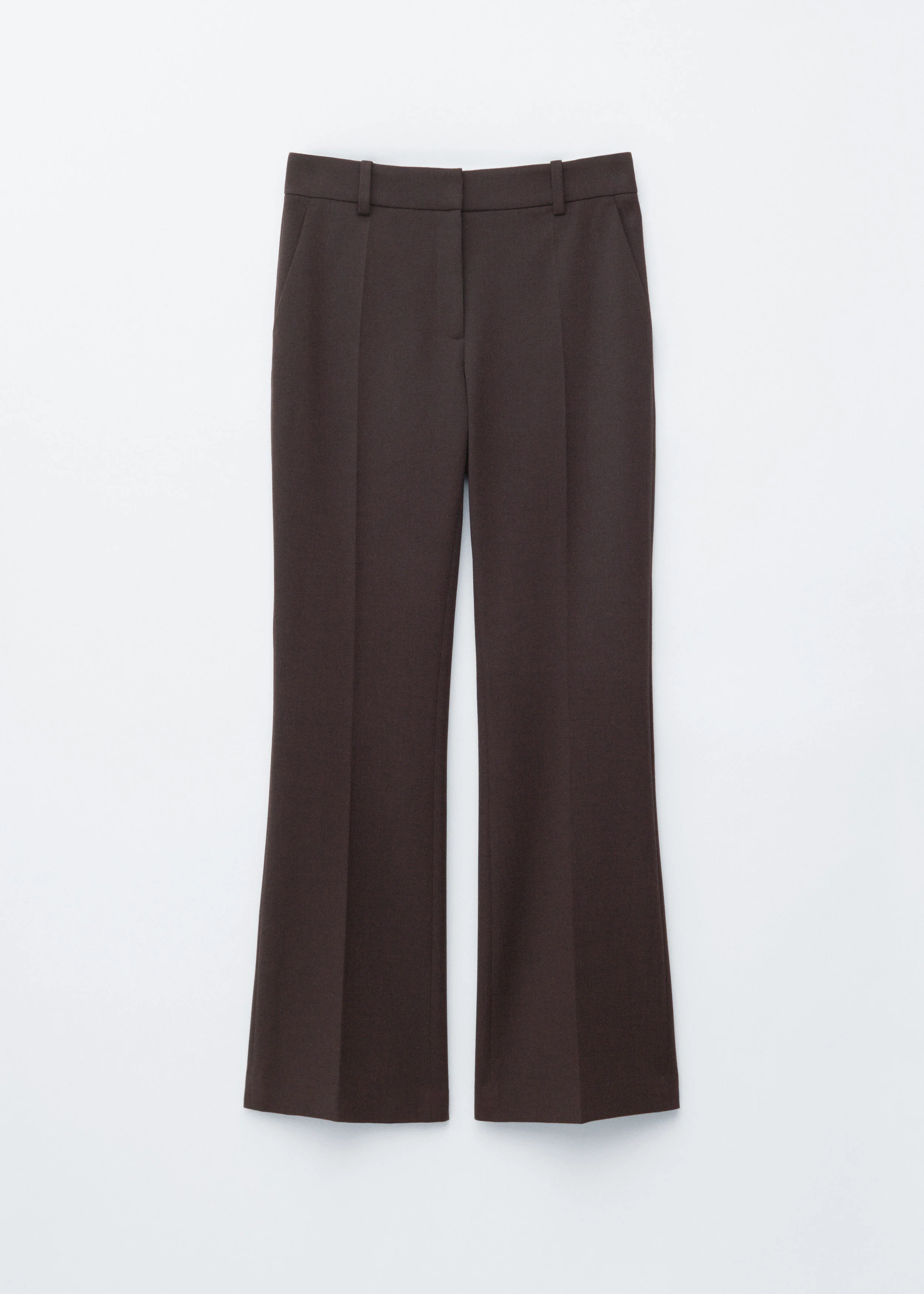 Flared Press-Crease Trousers - 1