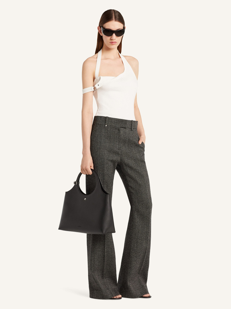 courrèges LARGE HOLY DAY GRAINED LEATHER BAG outlook