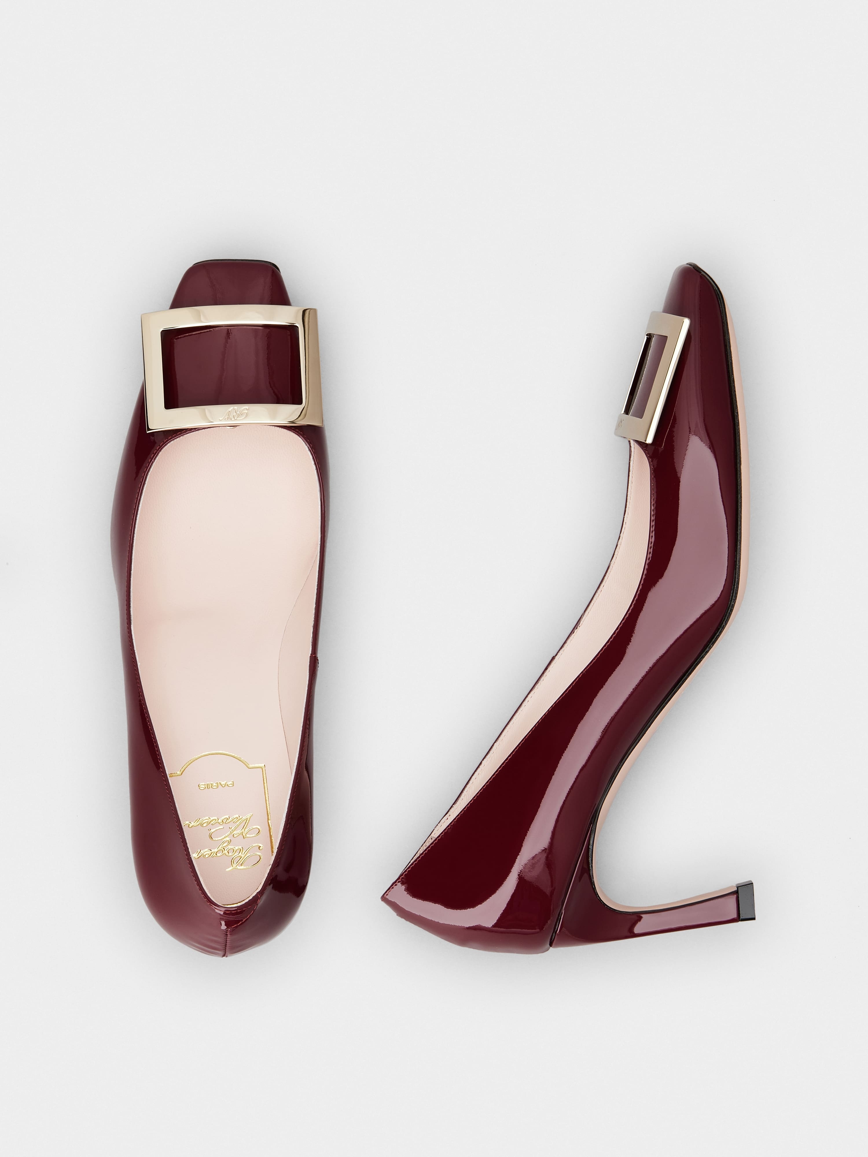 Trompette Metal Buckle Pumps in Patent Leather - 4