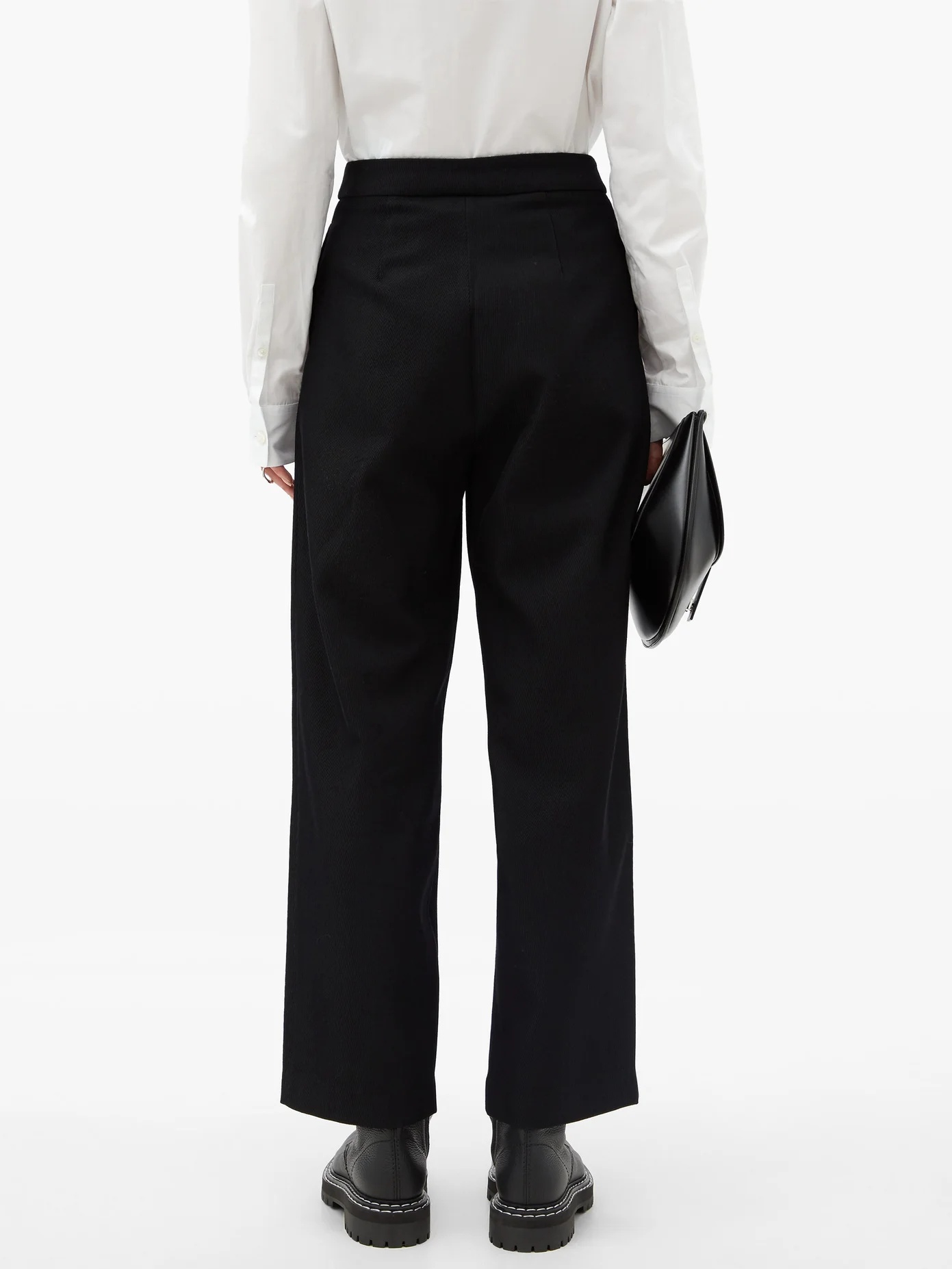 Wool-blend twill trousers - 5