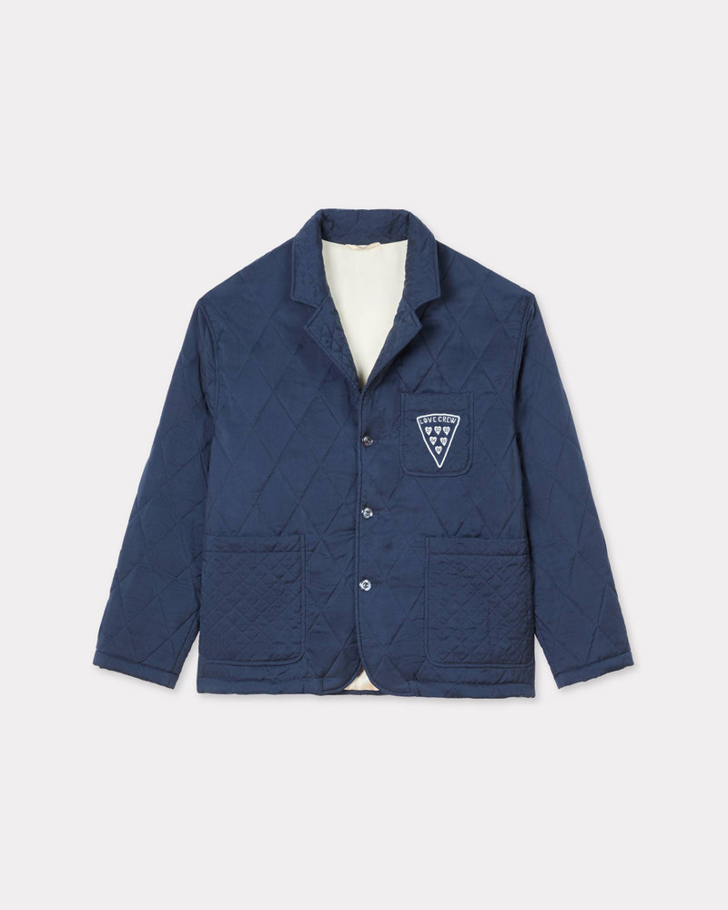 'KENZO Badges' quilted workwear jacket in cupro 1