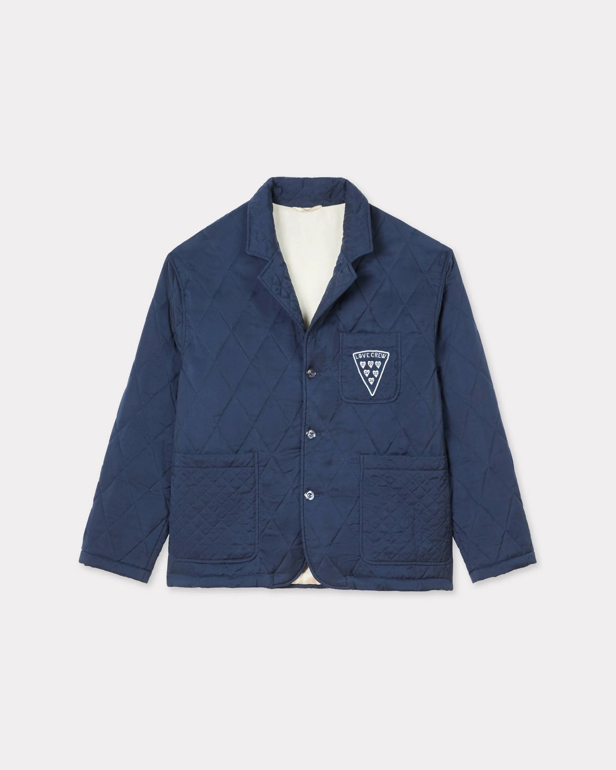 'KENZO Badges' quilted workwear jacket in cupro - 1