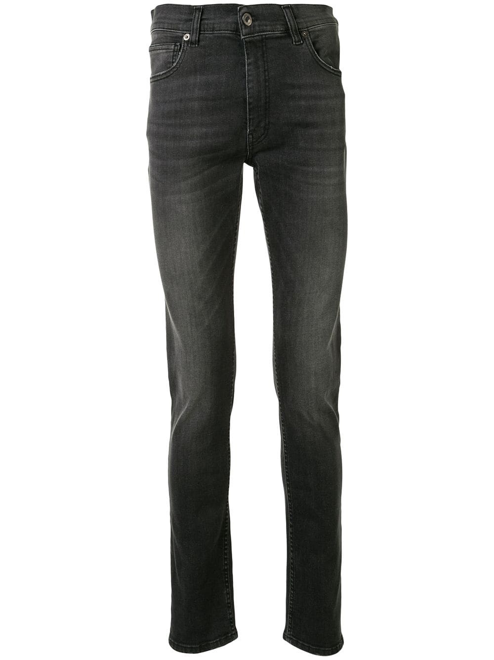 question mark patch slim jeans - 1