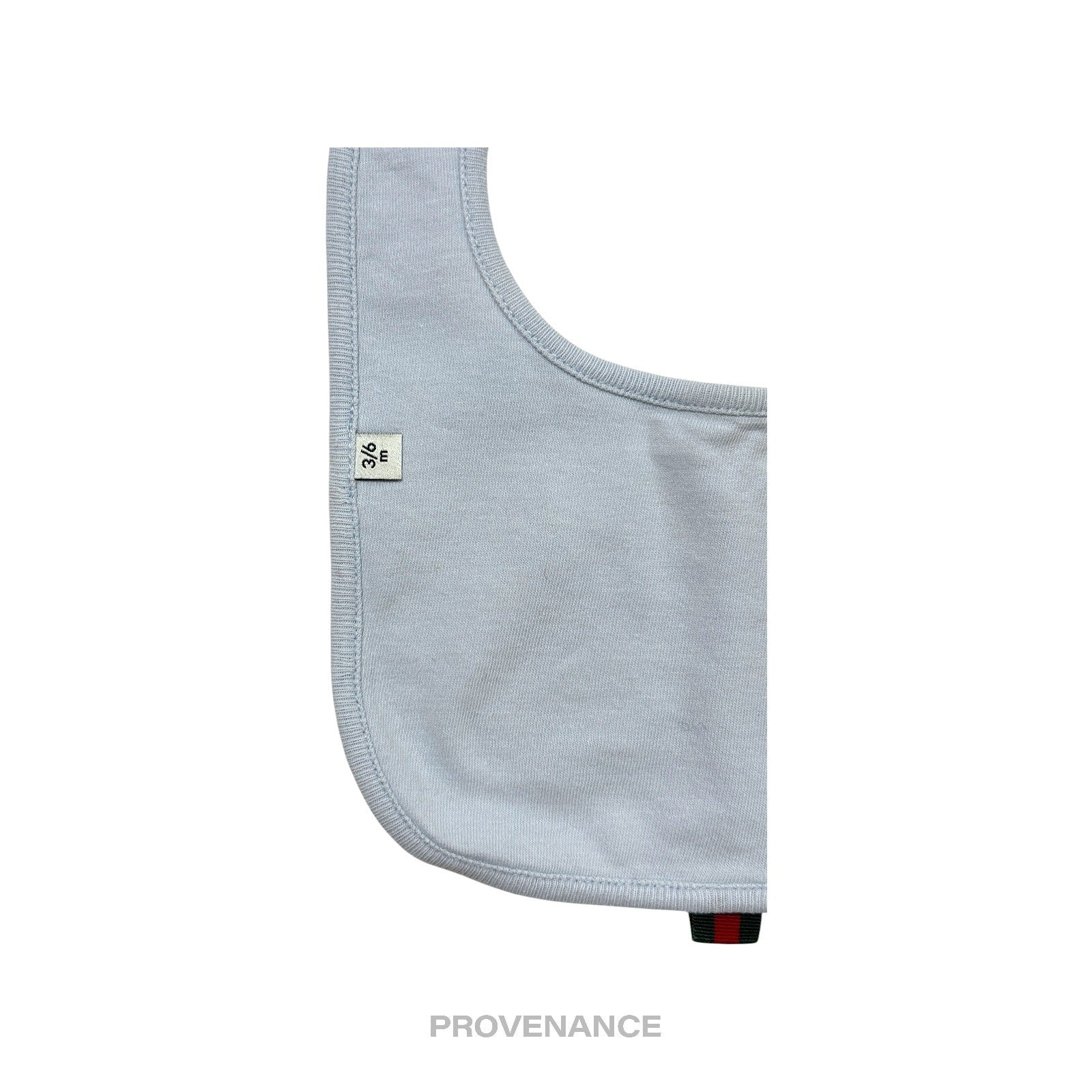 Gucci Web Baby Hat and Bib  Set - Powder Baby Blue 3/6m - 6