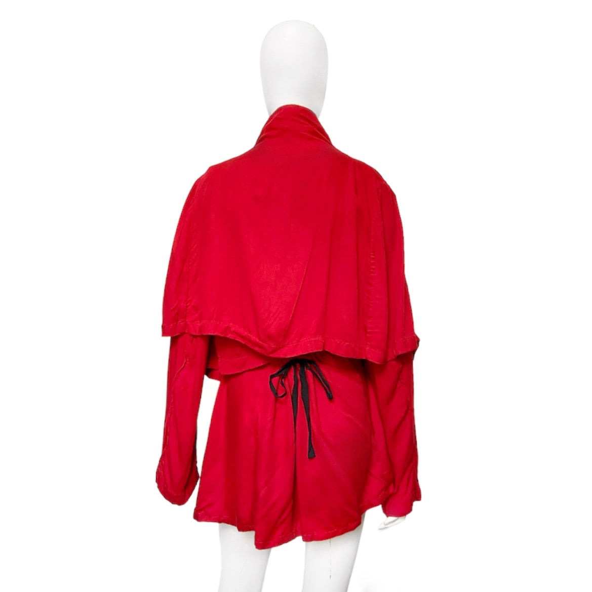 Ann Demeulemeester Spring 2010 Red Riding Hood Jacket and Skirt Set - 3