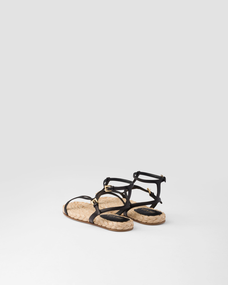 Flat nappa leather sandals 4