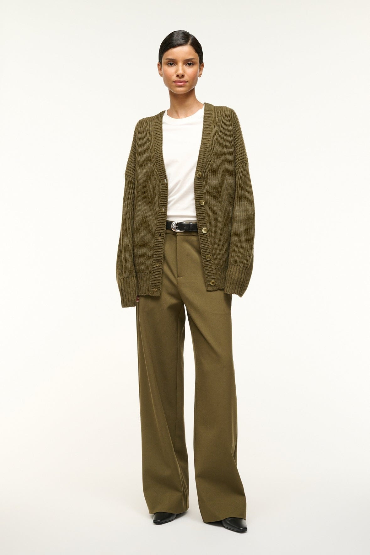 STAUD MATILDA CARDIGAN SERGEANT GREEN - 4