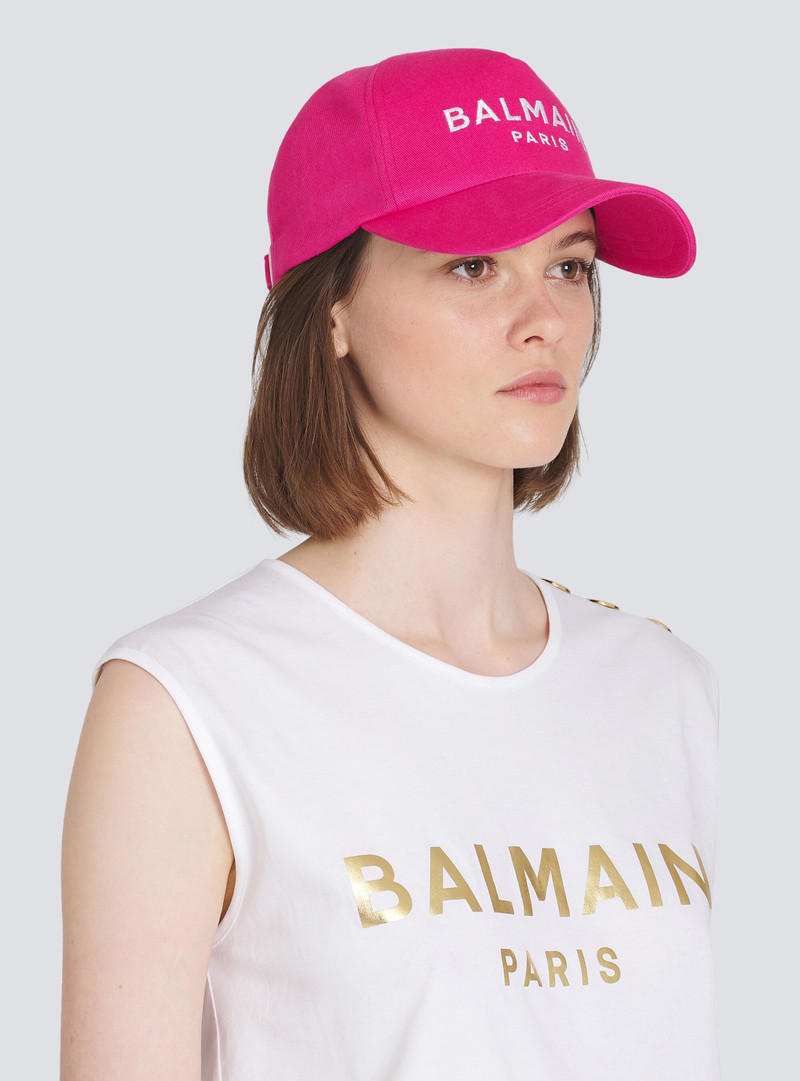 Balmain Cotton cap with Balmain logo outlook