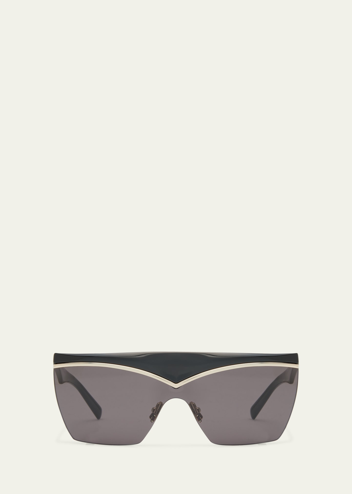 Logo Acetate Shield Sunglasses - 1