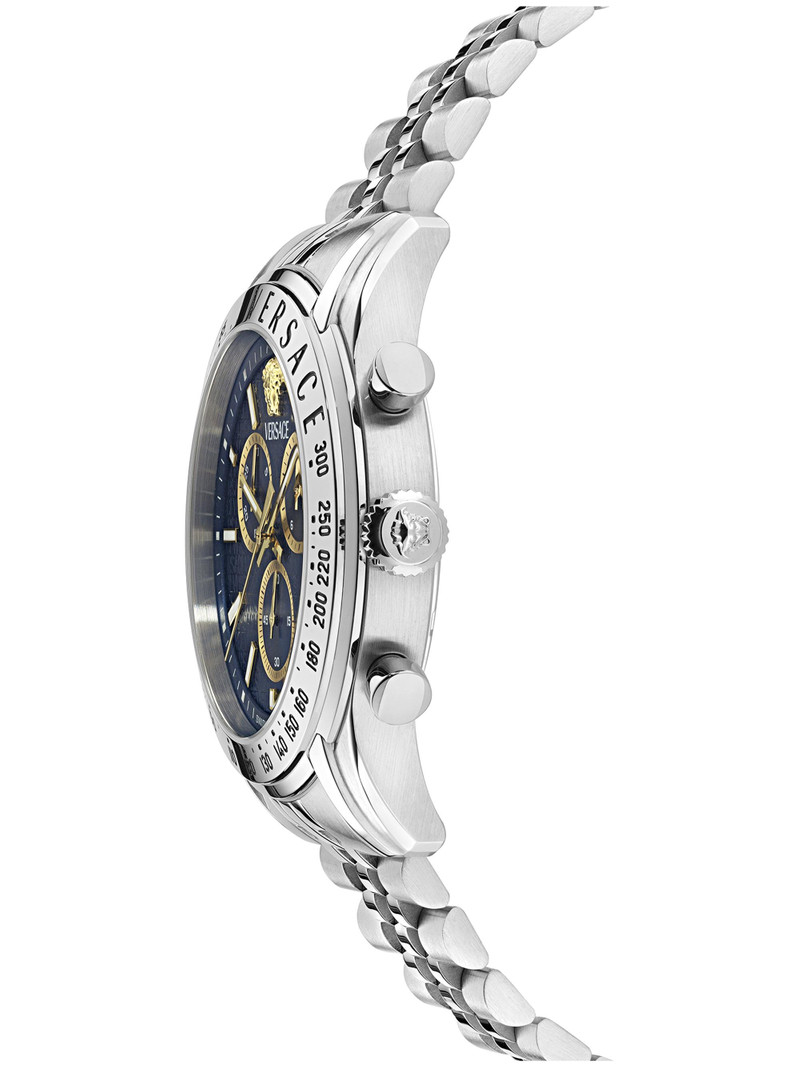 Women's Chrono Master Stainless Steel Bracelet Watch/44MM - Silver Blue 3