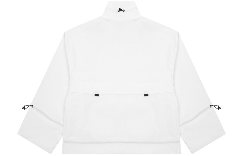 New Balance (WMNS) New Balance Logo Printing Half Zipper Sports Woven Stand Collar White Jacket AWJ13321-IV outlook