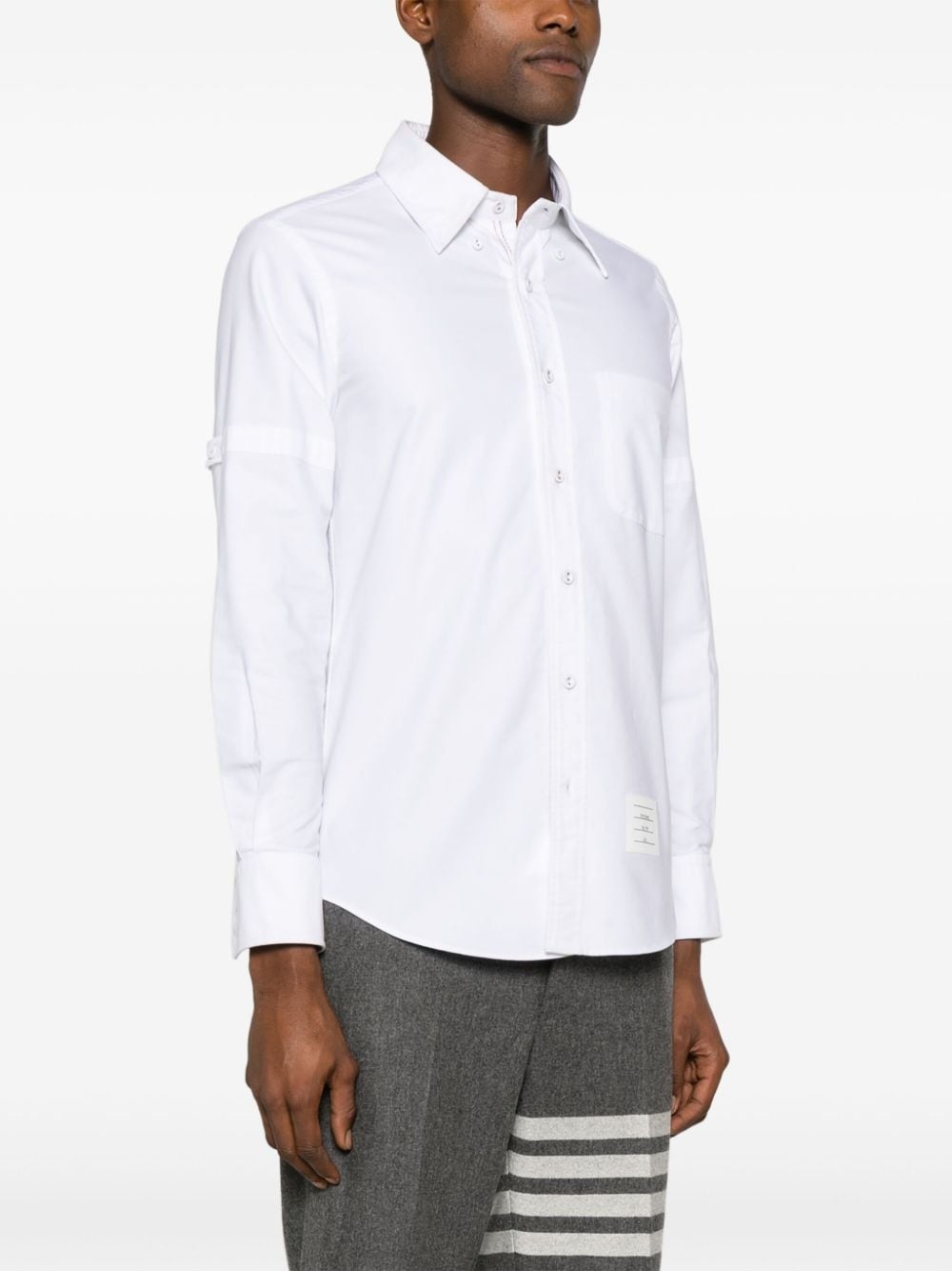 armband-detail cotton shirt - 3