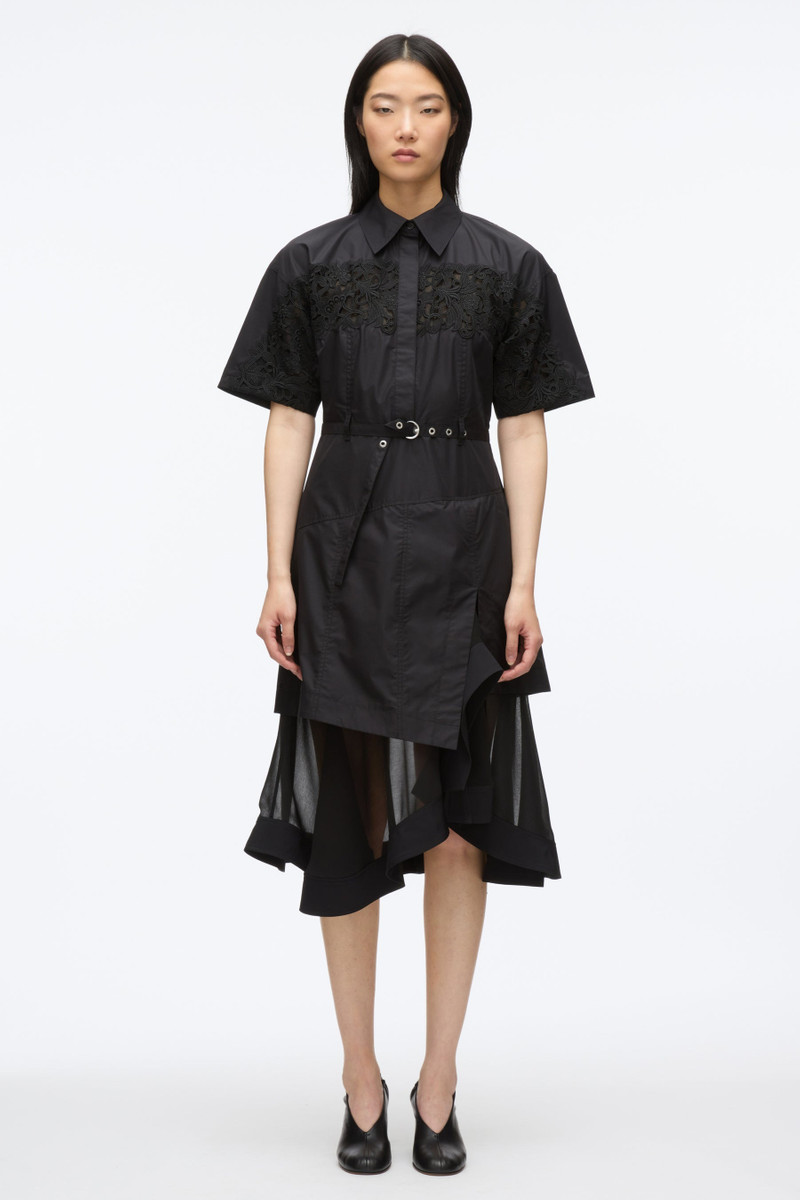3.1 Phillip Lim Cascade Hem Shirt Dress with Lace outlook