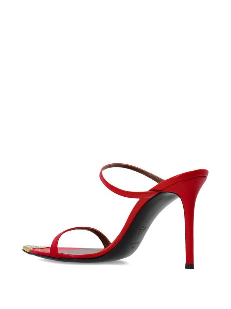 metallic-detail strap leather sandals 4