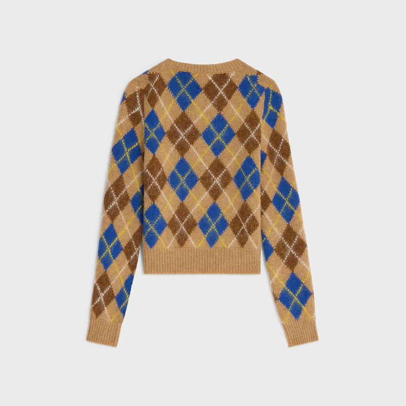 CELINE crewneck sweater IN argyle wool outlook