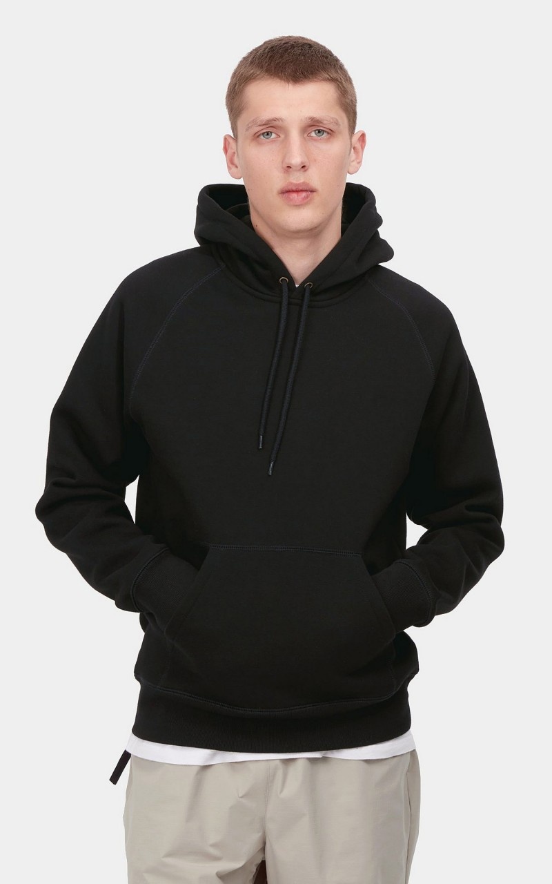HOODED CHASE SWEATSHIRT BLACK/GOLD - 2