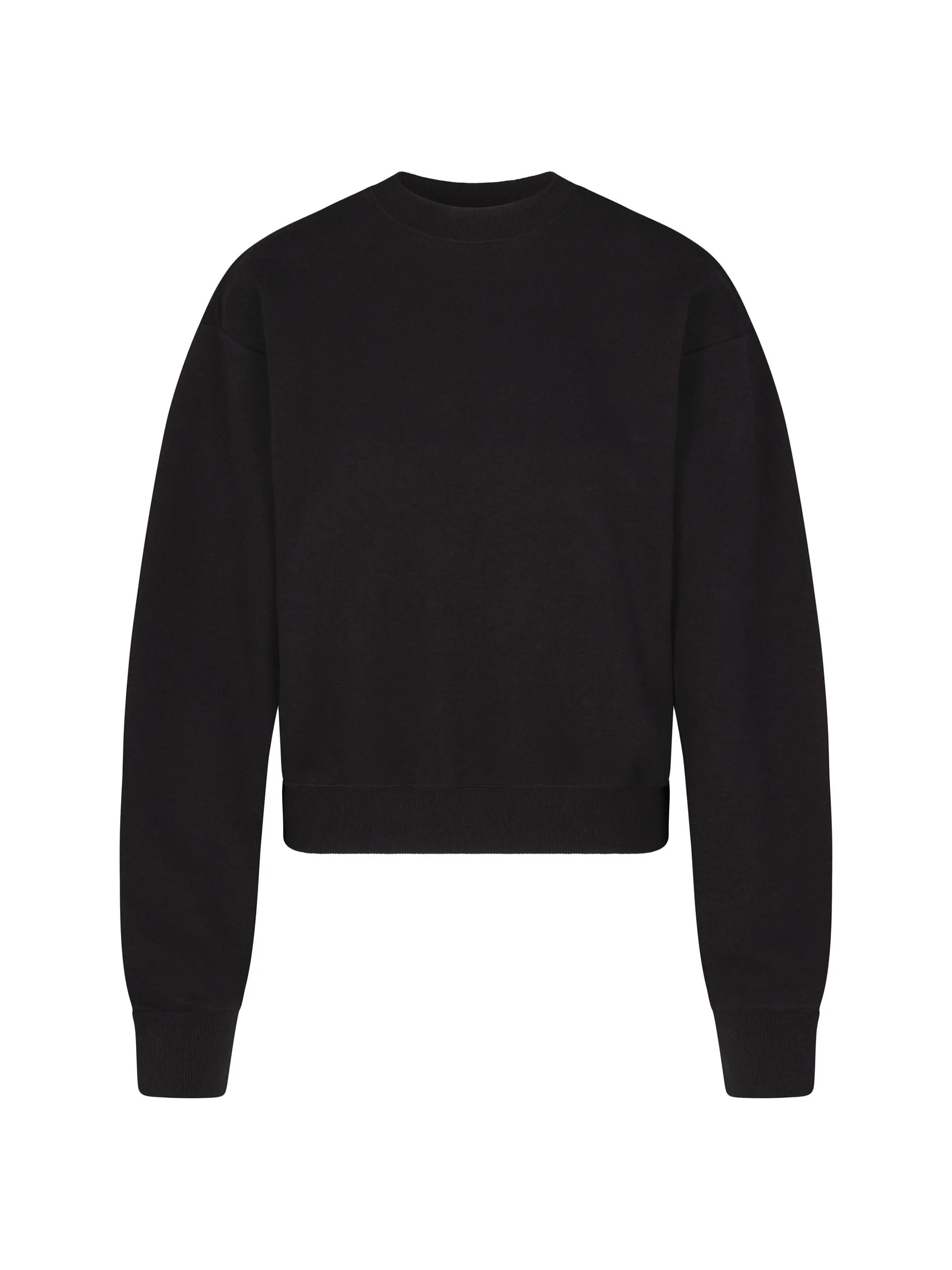 Women's Cotton Fleece Classic Crewneck - Onyx - 1