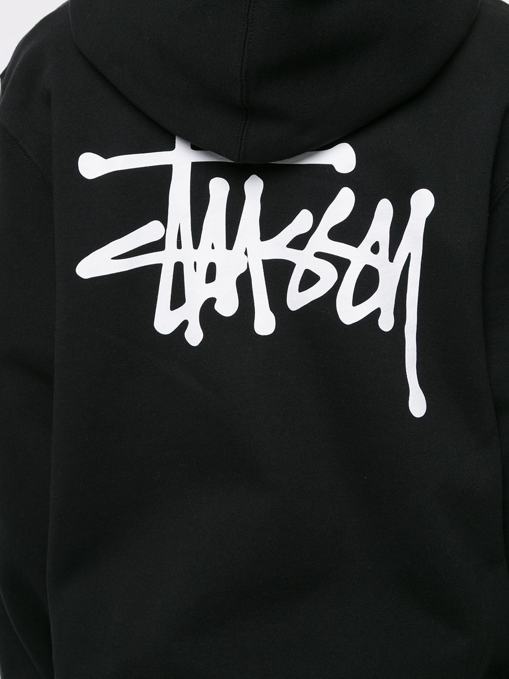 logo printed zipped hoodie - 5