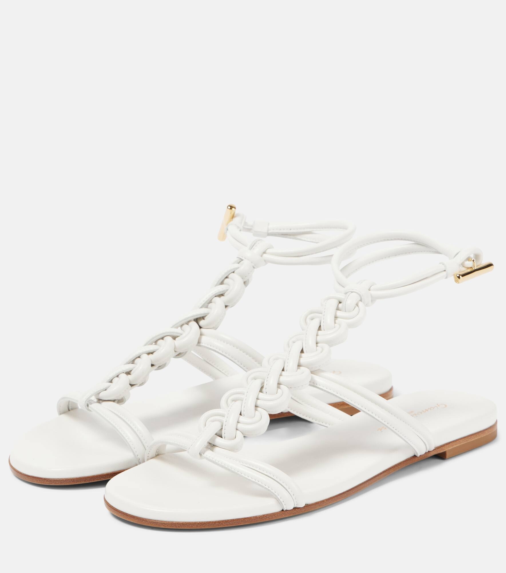 Capua braided leather gladiator sandals - 5