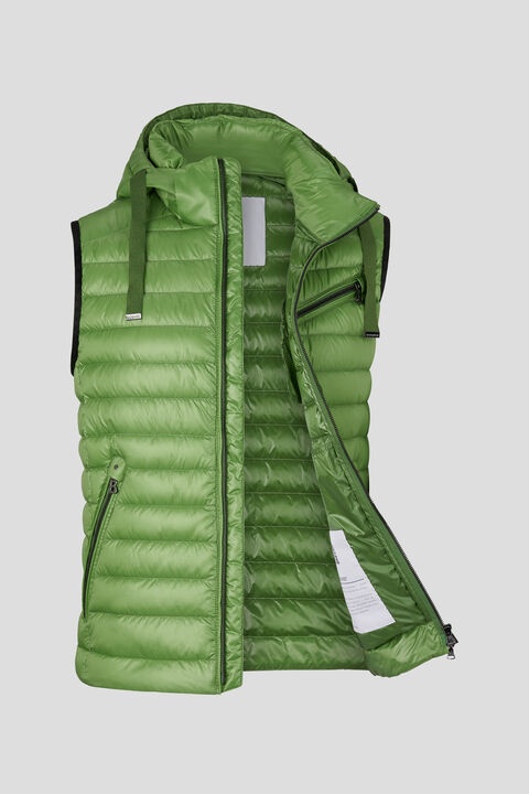 Lonne lightweight down vest in Apple/Green - 2