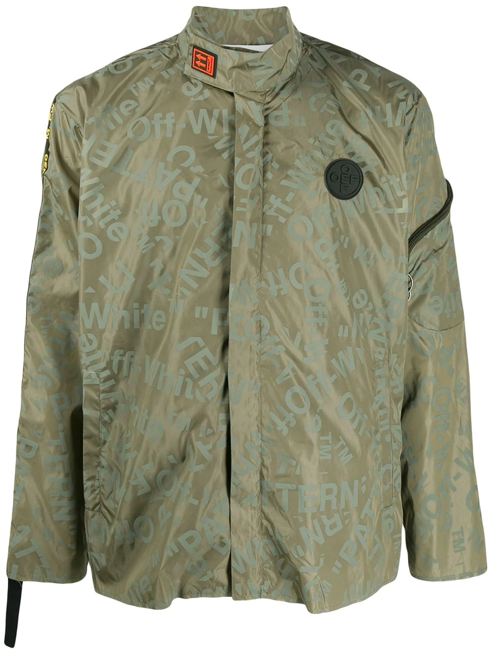 all-over logo print jacket - 1