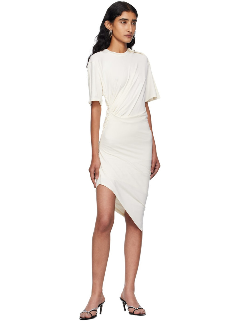 MUGLER White Draped Pierced Day Minidress outlook