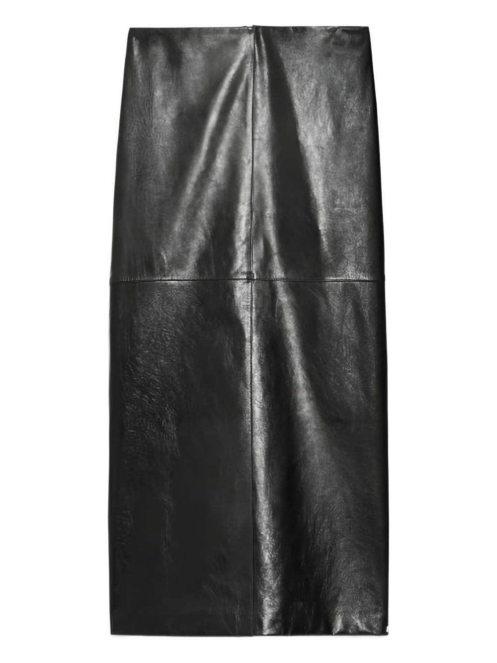 leather high-waisted skirt - 4