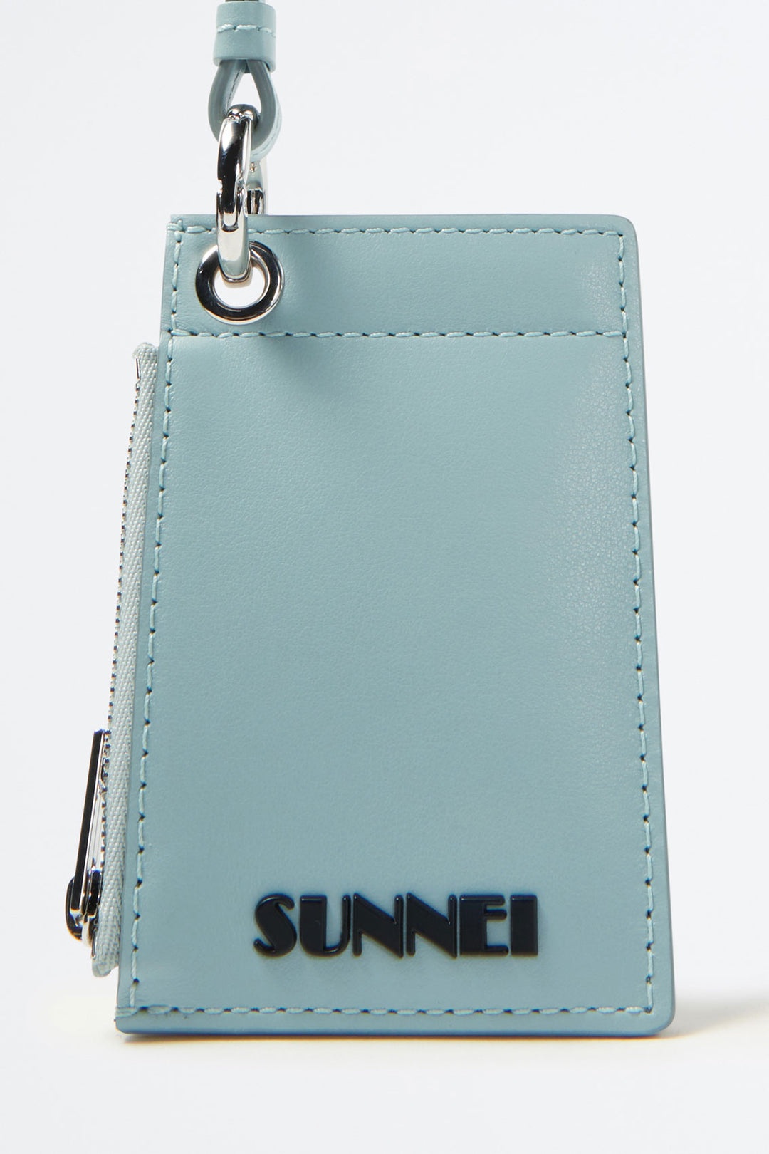 DUST BLUE LEATHER CARD HOLDER - 4