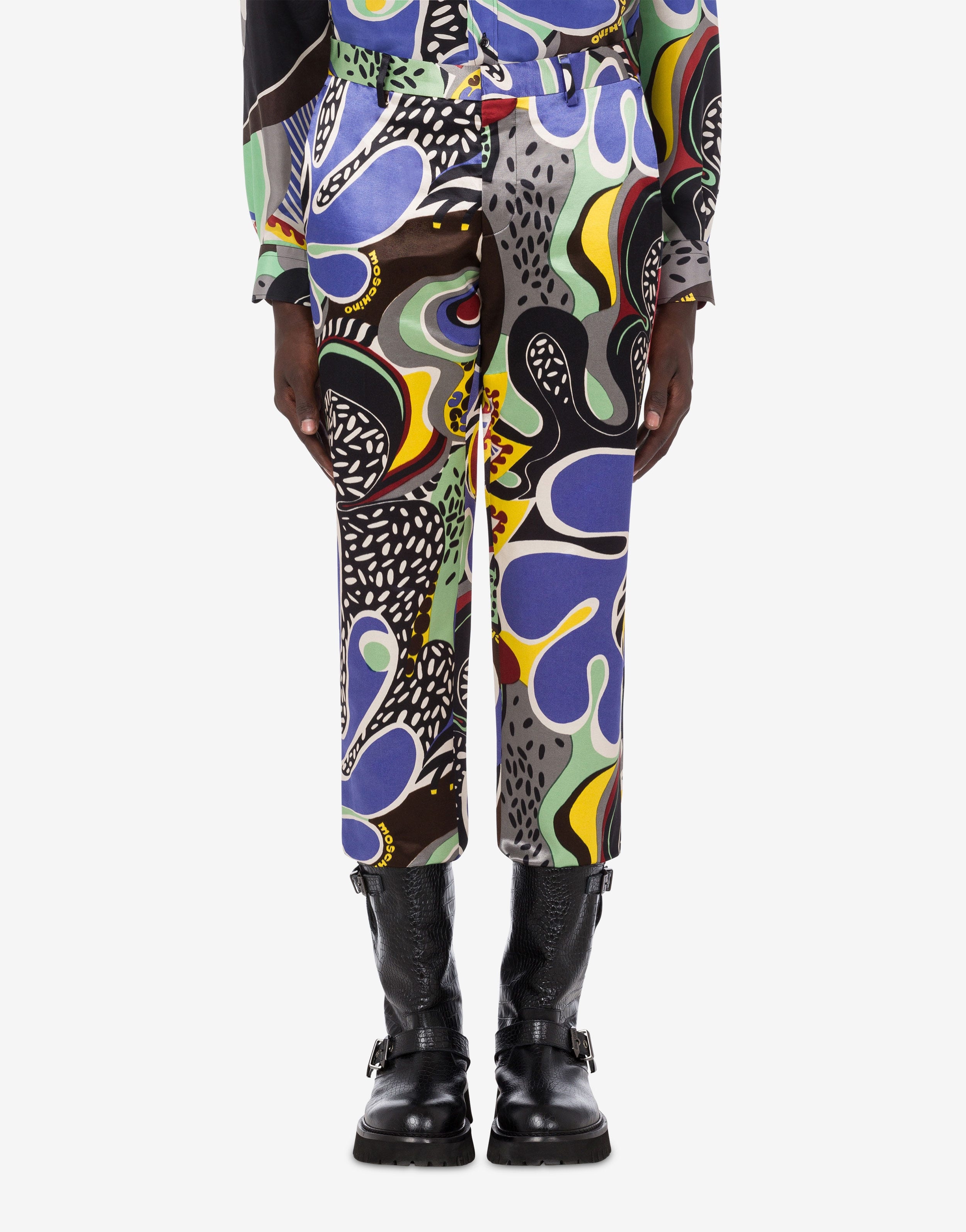 PSYCHEDELIC PRINT COTTON AND VISCOSE TROUSERS - 2